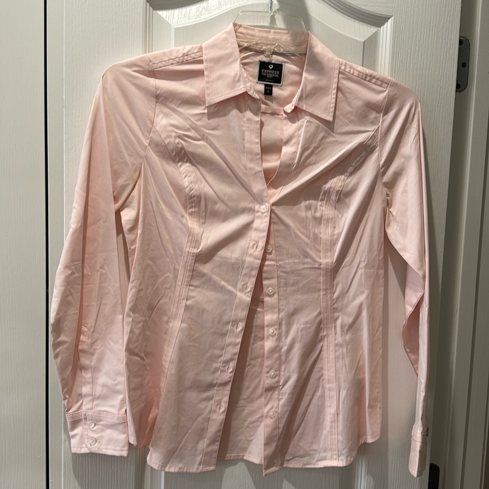 New light pink, long sleeve button down shirt